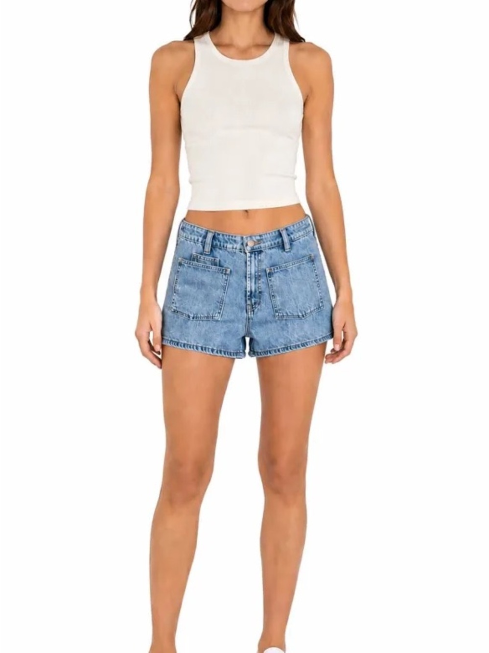 We the Free  Light Blue Denim High-Waist cut off Jean Shorts, Sz 30, NWT!!